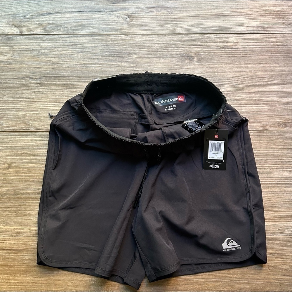 Quicksilver | Dryflight Black Workout Running Shorts (Small) - Picture 3 of 10